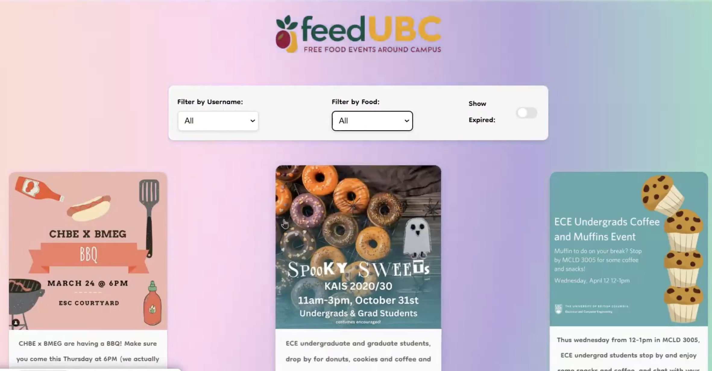 FeedUBC Web Application