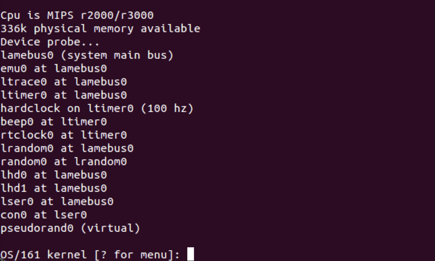 OS161 Kernel Development